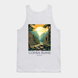 A Pop Art Travel Print of the Copán Ruins - Honduras Tank Top